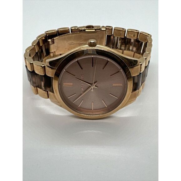 Michael Kors Slim Runway MK4301 Women's Analog Rose Dial Quartz Watch JNA654 - Picture 5 of 11